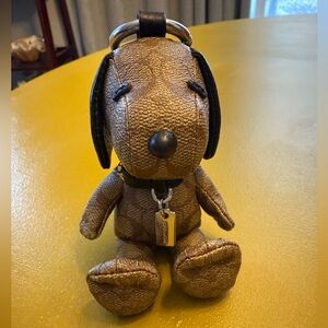 Limited EditionCoach Leather Peanuts Snoopy Keychain